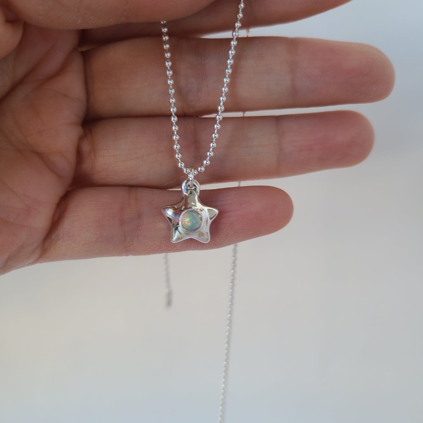 Guiding Star Charm for Laura (opal)