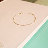 Louise Solid Gold Chain Anklet