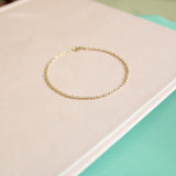 Adeline Solid Gold Chain Anklet